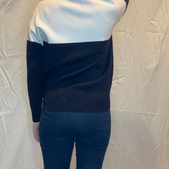 SANDRO PARIS NWOT SIZE 0 XS TWO TONED ZIP UP JACKET PEARL ZIP EXCELLENT COND - Picture 4 of 5